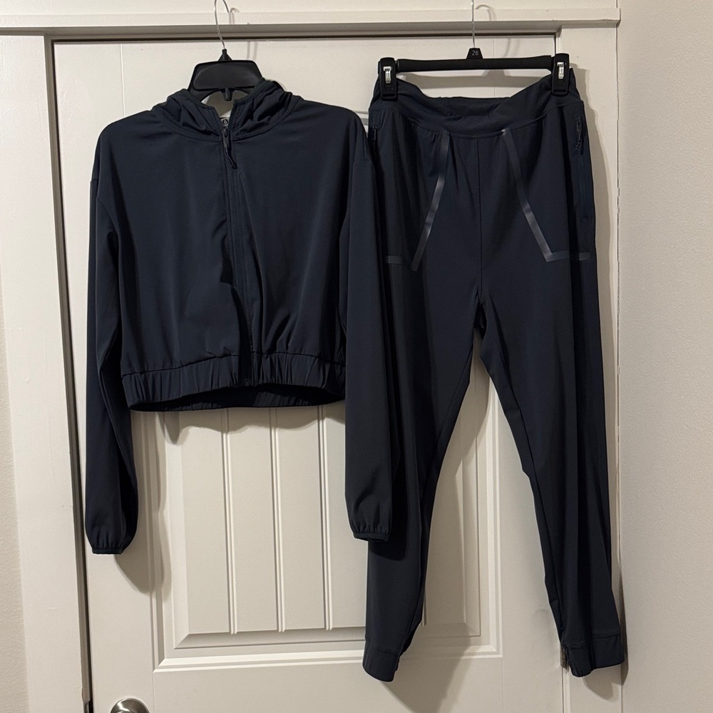 Mono B Dark Moss Green Jogger Pants & Jacket Set